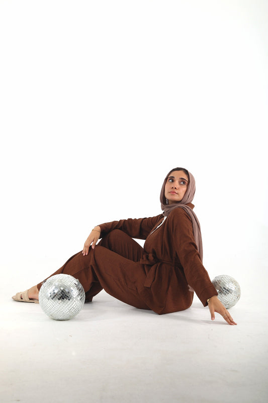 The Cross top. - Brown