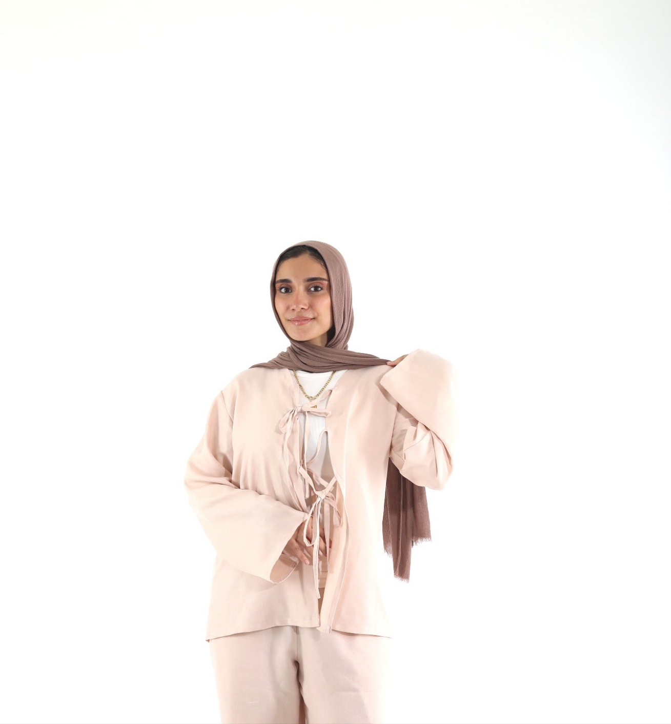 The Bow top. Beige